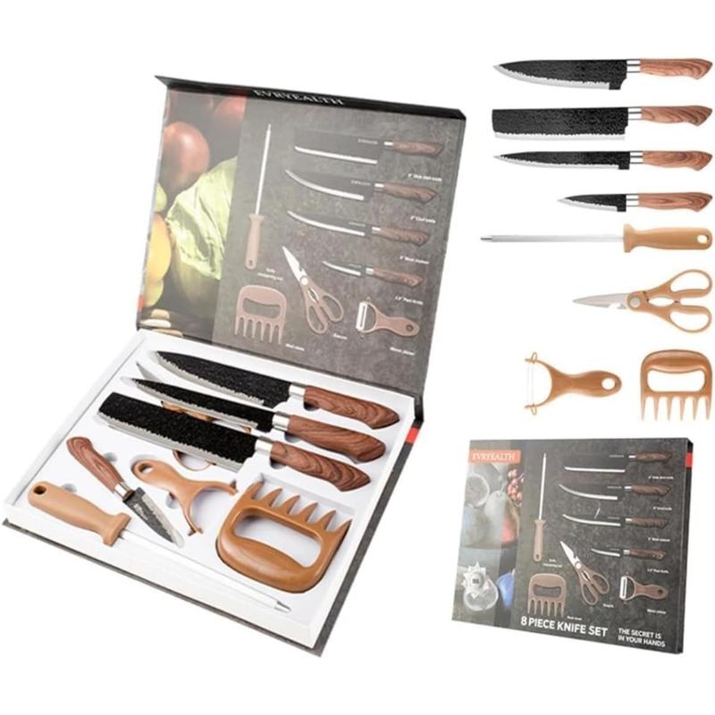 Faqueiro Churrasco Inoxidável 8 Peças Kit Profissional - Ecom Six